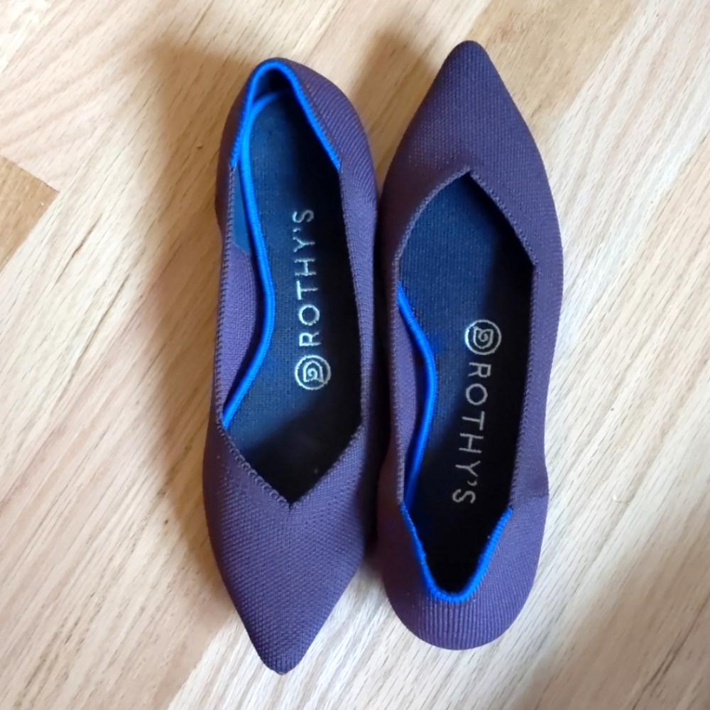 Rothy's Aubergine Pointed Flats 6.5